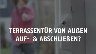 Terrassentür von außen abschließen mit dem ABUS HomeTec Pro [upl. by Kolb]