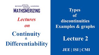 Continuity amp Differentiability  Lecture 2  Types of discontinuities  Illustrations and graphs [upl. by Edas186]