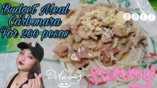 Carbonara Budget Meal Recipe [upl. by Suivatra110]