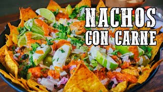 Nachos con Carne Asada  Receta muy fácil  Slucook [upl. by Alick497]