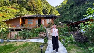 After Divorce  Single Woman Leaving city Build Wooden House and Transformation amazing Garden [upl. by Gambrill]