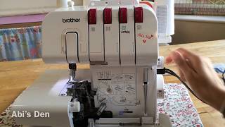 Rolled Hem on an overlocker  Brother M343D Serger  Abi’s Den ✂️🧵 [upl. by Herzen]