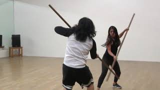 Basic Quarterstaff FightVince amp Sierra 6 14 18 [upl. by Adiana]