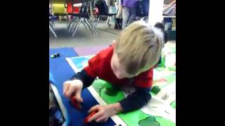 Boulder Creek Elementary kindergartners play with classmate Oliver Callaway via video chat [upl. by Lerret]