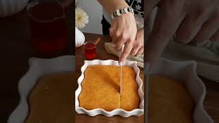 Lebanese Basbousa Cake Recipe 🎂  Fluffy and Moist with a Delicious Syrup 😋 [upl. by Atnuahc]