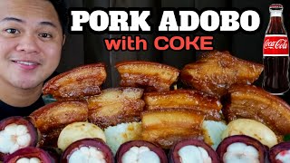 PORK ADOBO WITH COKE MUKBANG amp COOKING MUKBANG PHILIPPINES COLLAB w jhunpig9430 [upl. by Rehpitsirhc]