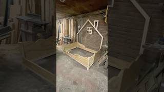 Cama cuna estilo casita shortvideo shorts diy woodwork wood camas madera [upl. by Negyam]