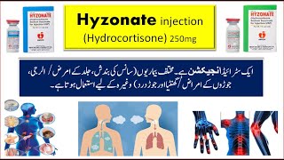 Hyzonate Injection Used For in Urdu  Hyzonate Hydrocortisone Injection 250 mg Uses in Urdu [upl. by Polky]