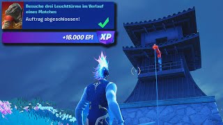 Besuche drei Leuchttürme im Verlauf eines Matches Fortnite Woche 2 Aufträge Alle Leuchtturm Orte [upl. by Eedrahc]