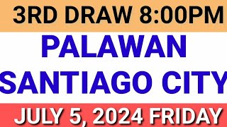 STL  PALAWAN SANTIAGO CITY July 5 2024 3RD DRAW RESULT [upl. by Misaq160]