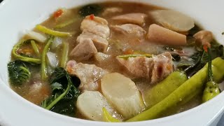 Sinigang na baboy Pork sinigang with gabi [upl. by Yeleak]