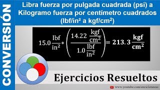 Convertir de PSI a kgfcm2  Método fácil [upl. by Apollus]