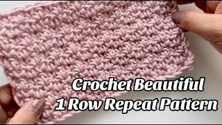 CROCHET 1 ROW PATTERN FOR BLANKETS [upl. by Al]