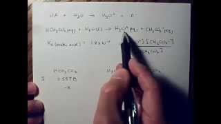 Calculating the hydrogen ion or hydroxide ion concentration for weak acids [upl. by Hewet514]