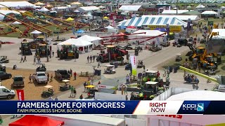 Economy hitting hard for visitors at Farm Progress Show in Boone [upl. by Belshin]