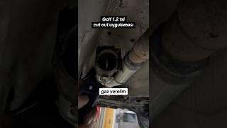 Vw golf 12 tsi cut out kumandalı egzoz 💥yilmazegzoz vw golf warex downpipe keşfet [upl. by Chlores]