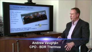 Andrew Vaughan of BDR Thermea speaks to ProcureCon TV [upl. by Ocinemod532]