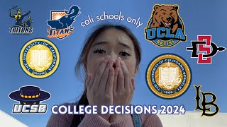 College Decision Reactions 2024  UCs and CSUs [upl. by Malti]