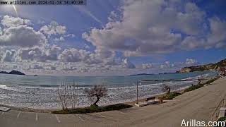 20240213 Arillas Corfu Live Webcam [upl. by Ninazan]