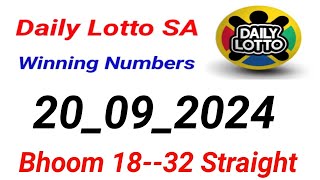 Daily Lotto SA Prediction 20092024 [upl. by Guild]