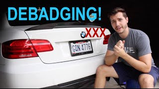 How To DEBADGE Your Car Debadging My BMW 335i [upl. by Cykana67]