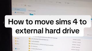 How to move the sims 4 to external hard drive [upl. by Akienahs528]