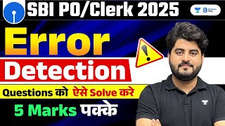 Error Detection Questions Practice for SBI POClerk 2024  By Vishal Sir [upl. by Perkoff857]