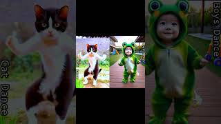 Smart Cat Dancing Vs Smart Boys Dancing 😂😹😻shorts short trending [upl. by Noissap]