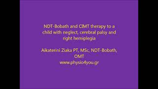 NDTBobath therapy combined with CIMT therapy [upl. by Ellehsem513]