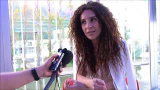 Eurovision 2018  Interview with Gianna Terzi Greece [upl. by Ymled]