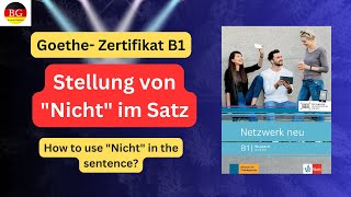 Stellung von nichtquot im Satz  Place of nichtquot in the sentence  B1 Grammar  use of Nicht [upl. by Ahsi]