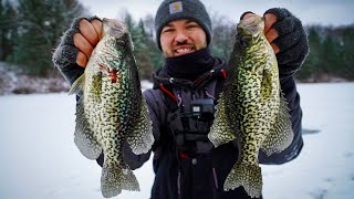 Finding FIRST ICE Crappies Northern Wisconsin SUPER THIN [upl. by Aindrea181]