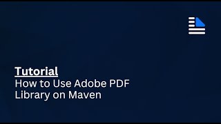 How to Use the Adobe PDF Library on Maven [upl. by Clovah]