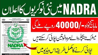 NADRA Jobs 2024  National Database amp Registration Authority Jobs 2024 Online Apply [upl. by Sldney]