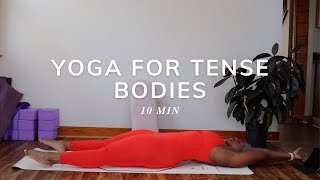 10 min yoga to destress and soothe frazzled nerves [upl. by Lemrahc]