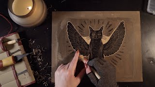 ASMR ✨ Wood Carving a Tressym Soft Spoken [upl. by Basilio709]