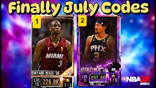 nba 2K mobile codes  Finally July Codes are Out  Dwayne Wade and Bradley Beal  nba2kmobile [upl. by Atnwahs]