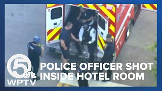 Fort Lauderdale police officer shot inside hotel suspect found dead [upl. by Selym869]