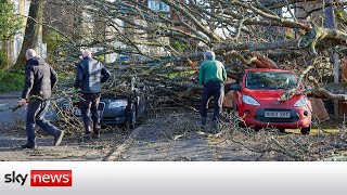 Four dead after Storm Eunice hits UK amp Ireland [upl. by Elenore155]