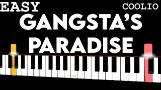 Coolio  Gangstas Paradise SLOW EASY Piano Tutorial [upl. by Enelear851]