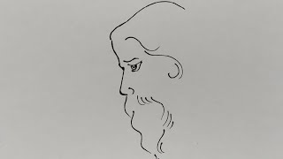 Rabindranath Tagore Drawing Easyhow to draw rabindranath tagoreRabindranath Thakur drawing [upl. by Dera]