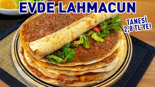 Evde Çıtır Lahmacun Tarifi  Tavada Fırınsız Lahmacun Nasıl Yapılır [upl. by Lusa]