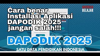 INSTALL DAPODIK 2025 SECARA BENAR [upl. by Acinnod58]