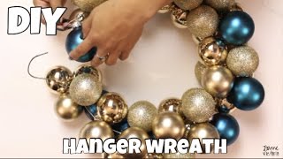 DIY Holiday Hanger Wreath [upl. by Avuha]