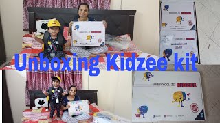 Kidzee Kit  Unboxing Nursery Kidzee kit  Finally Saisha ka school se kit milgaya kidzeepreschool [upl. by Rotsen]