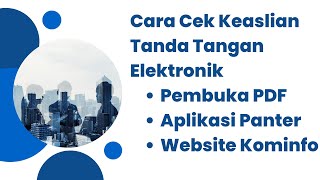 Cara Cek keaslian Tanda Tangan Elektronik [upl. by Inness]