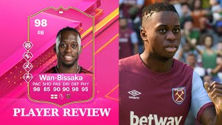 INSANE DEFENDING🔥 98 FUTTIES PREMIUM WanBissaka Player review  EA FC 24 [upl. by Deana]