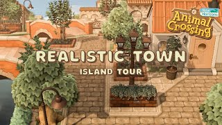 Realistic amp Natural Structured Town Island Tour  Animal Crossing New Horizons [upl. by Ylrebme235]