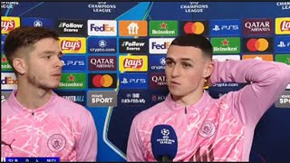 Phil Foden And James McATEE Discusses Winning vs SK Slovan Bratislava  PostMatch Reactions [upl. by Lowe]