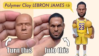 Polymer Clay Sculpture LeBron James the full figure sculpturing process【Clay Artisan JAY】 [upl. by Hospers]